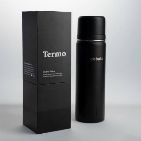 Termo Cebala 1 Litro Acero Inoxidable NEGRO