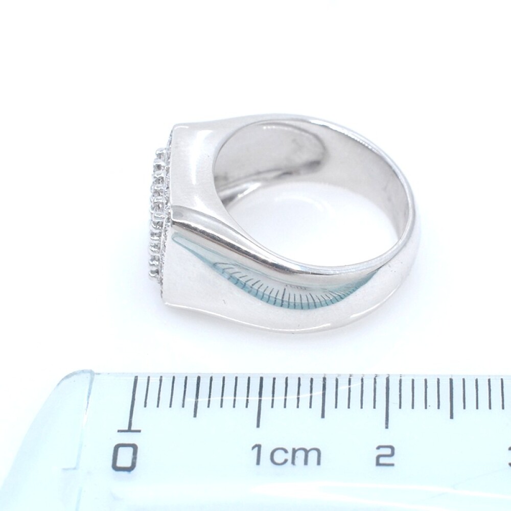 Anillo en oro 18k blanco con brillantes Anillo en oro 18k blanco con brillantes
