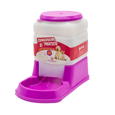 PLATO COMEDERO AUTOMÁTICO PARA PERROS Y GATOS 3 KG ROSA