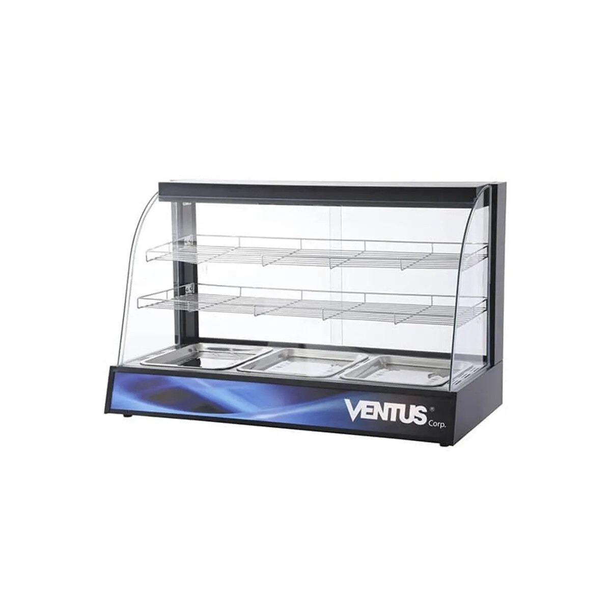 Vitrina Caliente Curva de Mesa 94 x 48 x 62 cm 