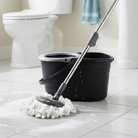 Mopa con balde giratorio NEGRO