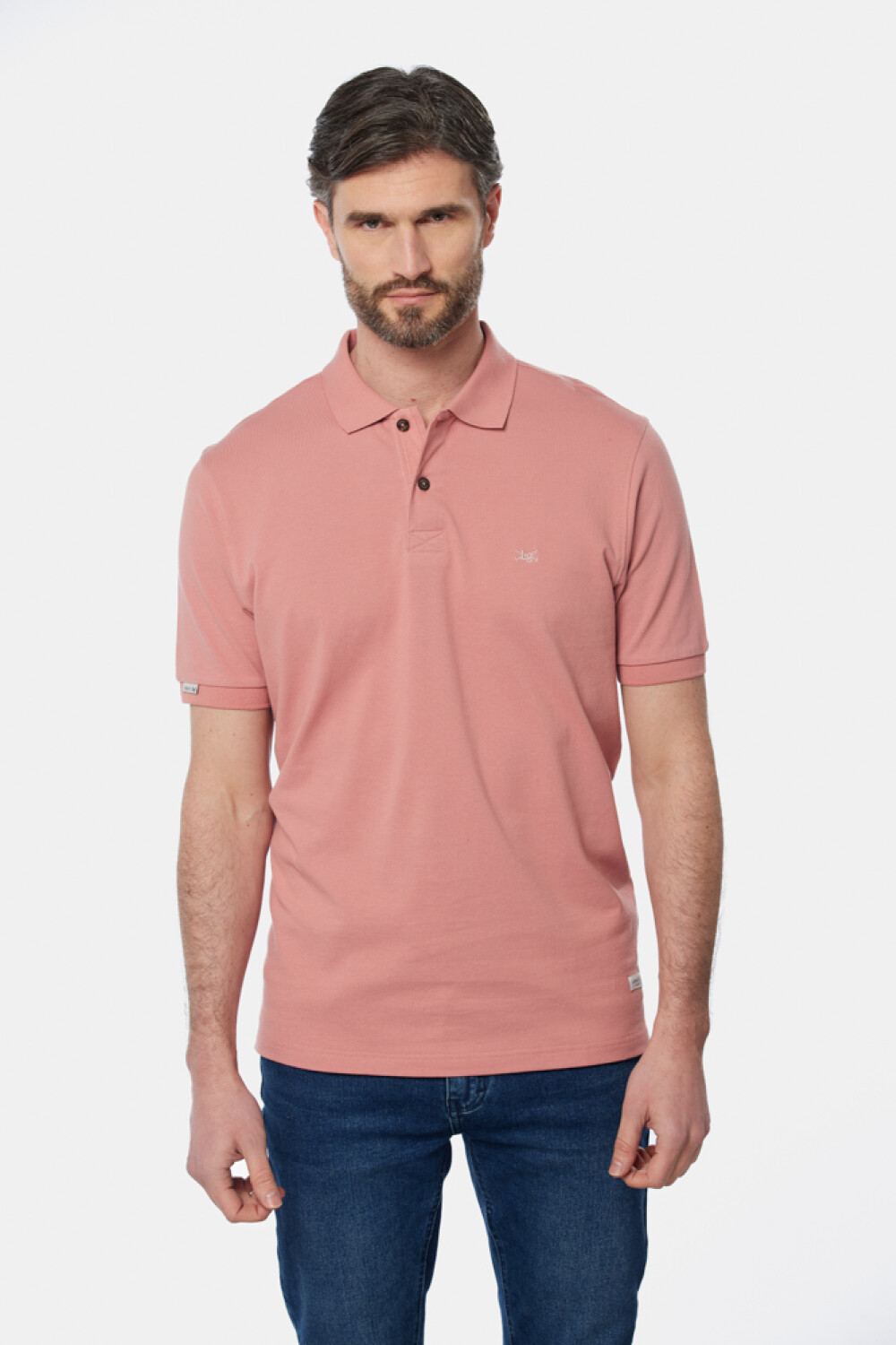 REMERA POLO PIQUE LISA Coral