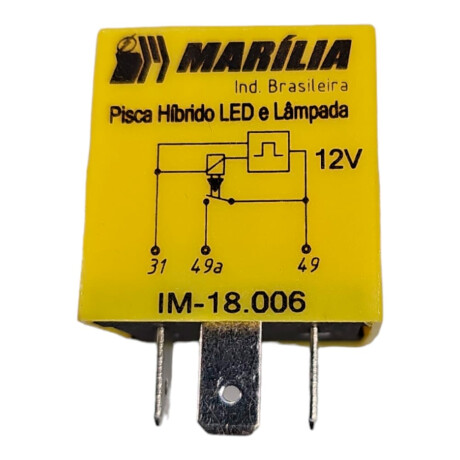 FLASHER - FLASH HIBRIDO 12V 3 TERMINALES MARILIA FLASHER - FLASH HIBRIDO 12V 3 TERMINALES MARILIA