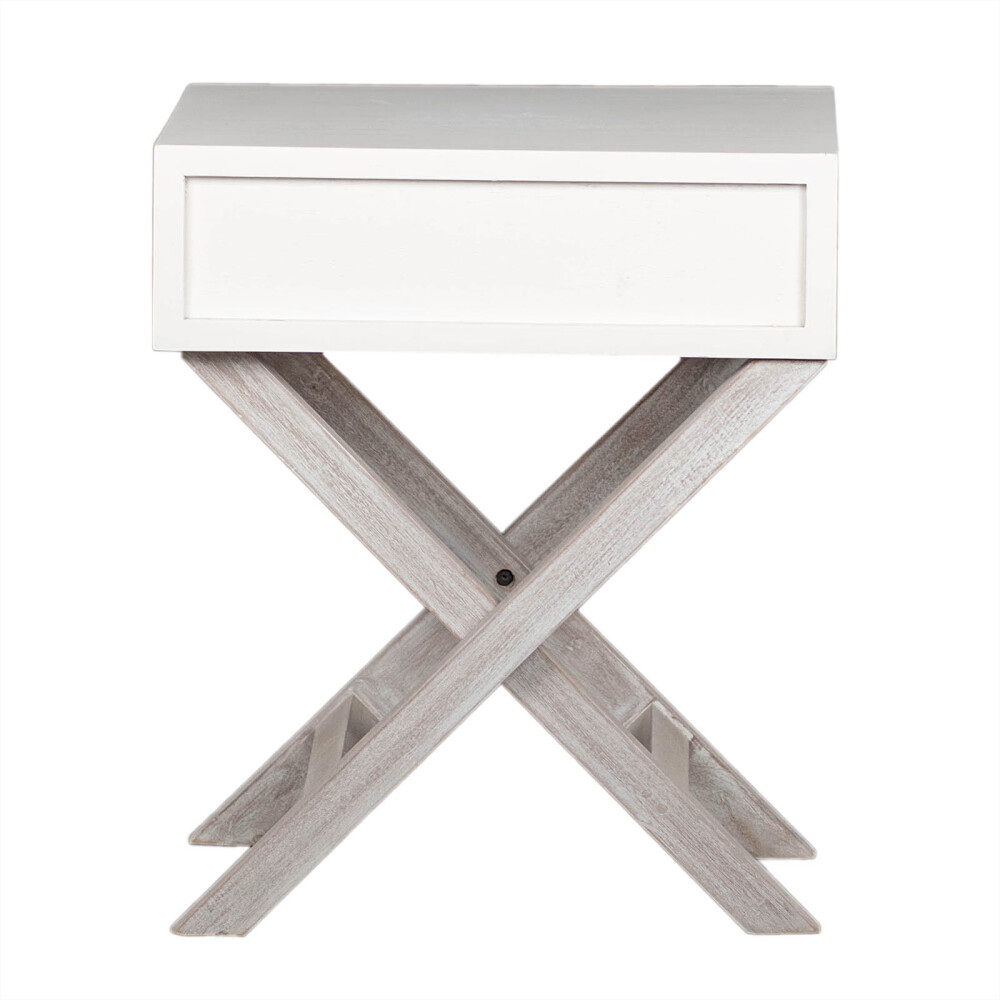 MESA DE LUZ MADERA BLANCO ALBA