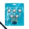 Vela Estrellas x5 Und Plateado
