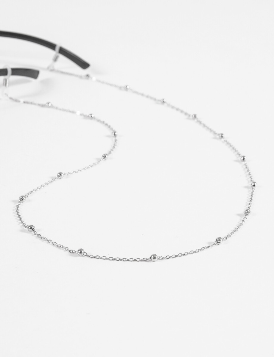 Correa de lentes cadena fina - plateado 