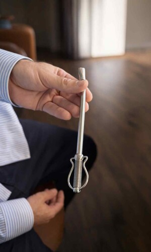 BOMBILLA RESORTE Y ESTRIBO DESARMABLE ACERO INOXIDABLE