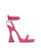 Sandalia Taco Alto Tiras Rosa U