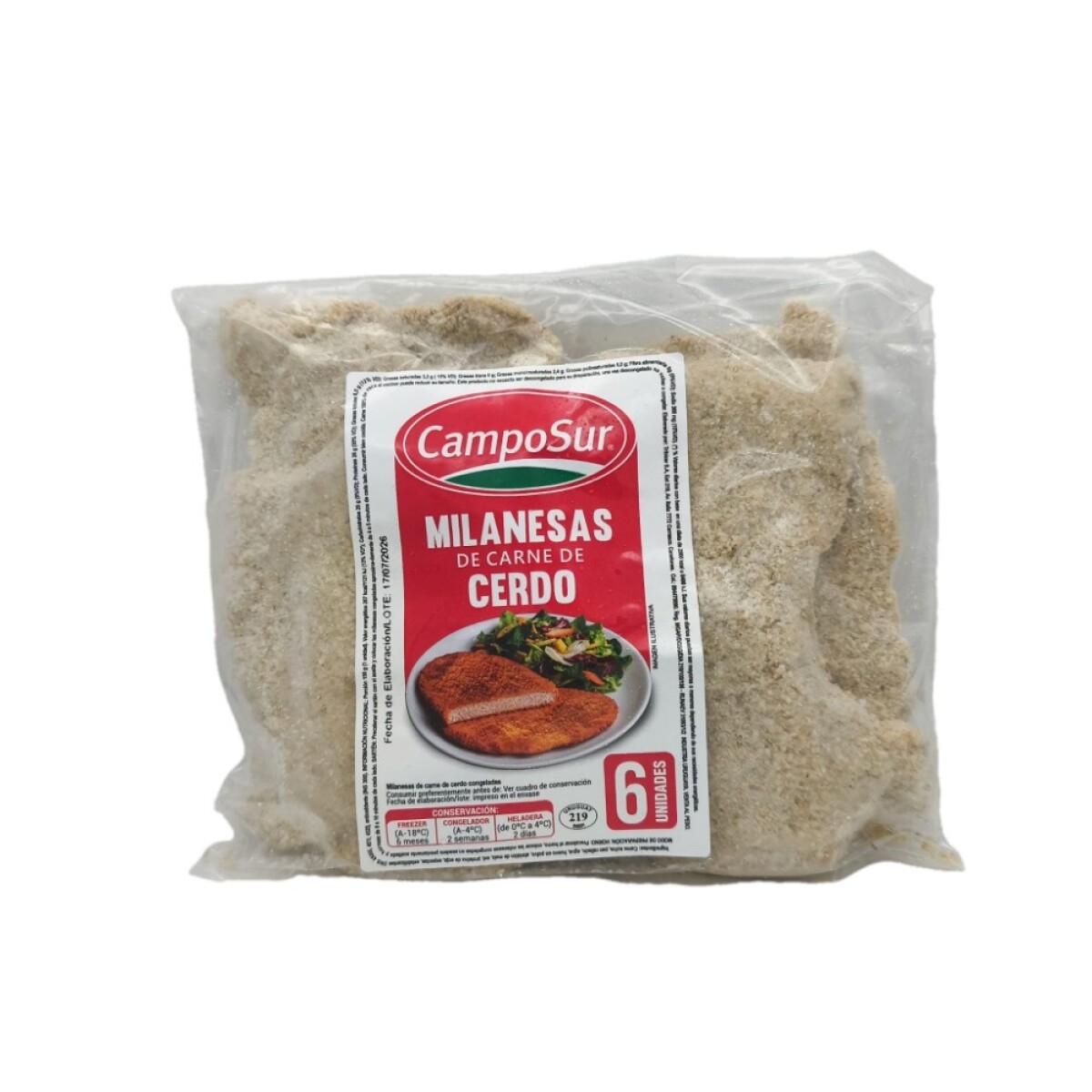Milanesa De Cerdo Camposur X 6 Unid. 