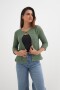 Cardigan mangas 3/4 VERDE OLIVA