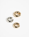 Aros Sets Metal Set De Earcuffs Biplating - Dorado