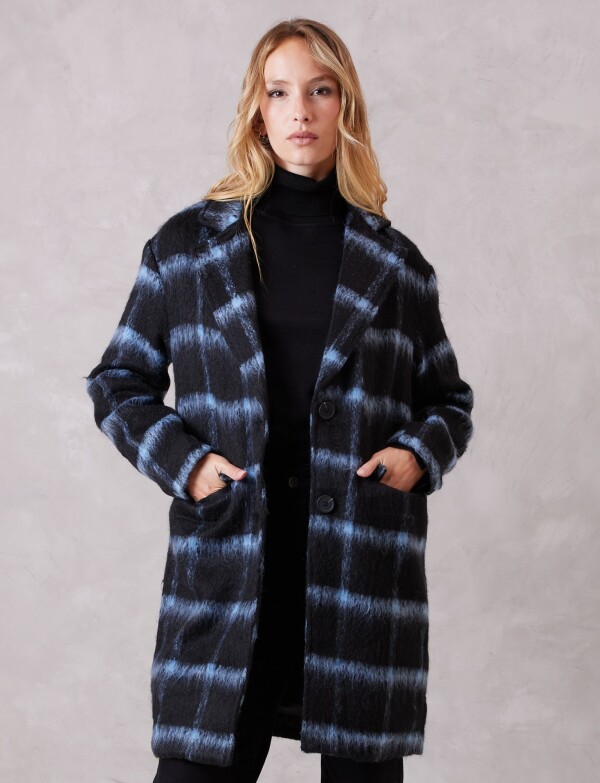 Tapado Mohair NEGRO/CELESTE