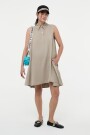 VESTIDO CORTO CON CUELLO Vison