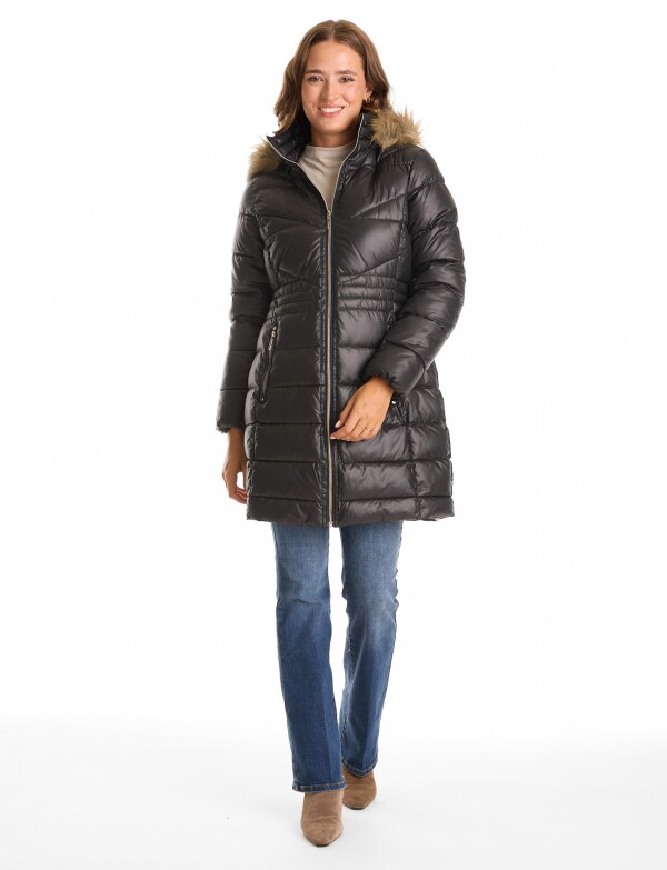 Campera Abrigo Calce Entallado NEGRO