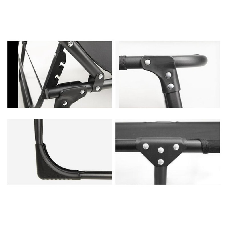 Catre Plegable con colchón NEGRO