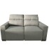 San Bernardo Liso – Sofá Reclinable con Asientos Retráctiles 1.80 - Gris