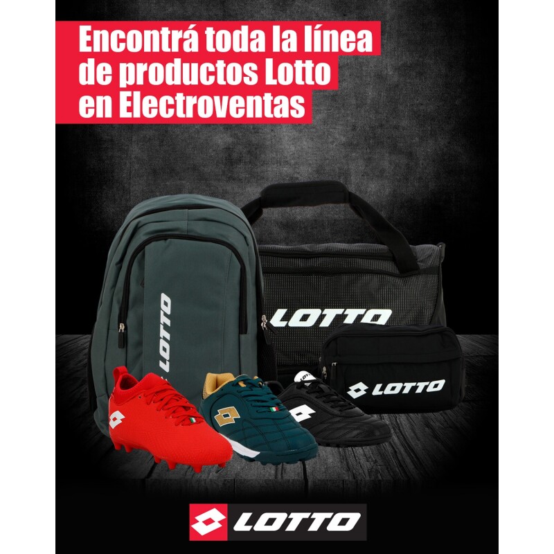 Bolso Deportivo Lotto Mediano Negro-Gris