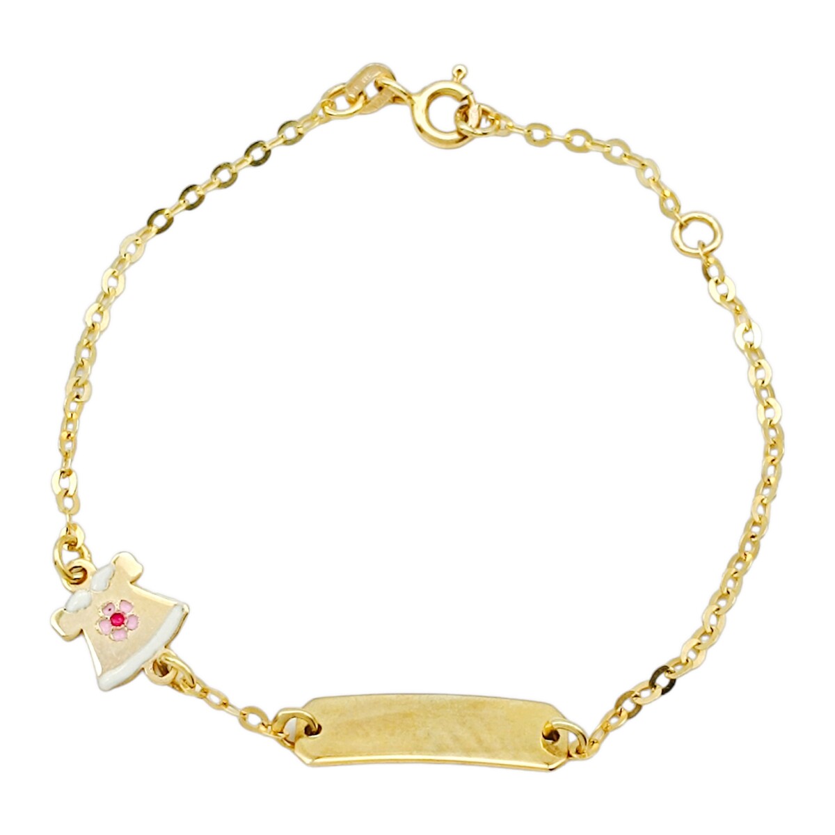 Pulsera Identidad Niña-Oro bajo-Resina-PU8088 - sinpiedra 