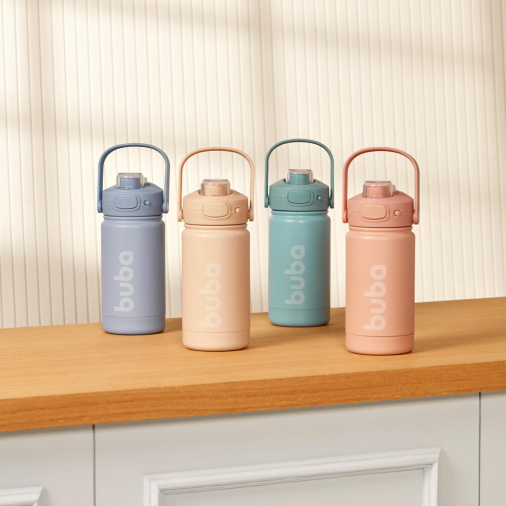 Botella doble pared termico BUBA celeste