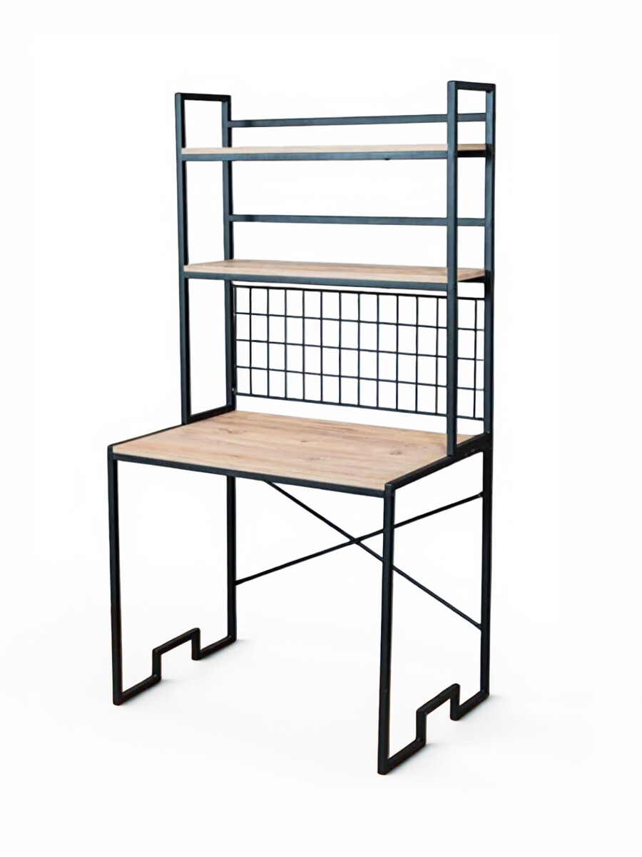 ESCRITORIO UYAN CON ESTANTES - NEGRO 