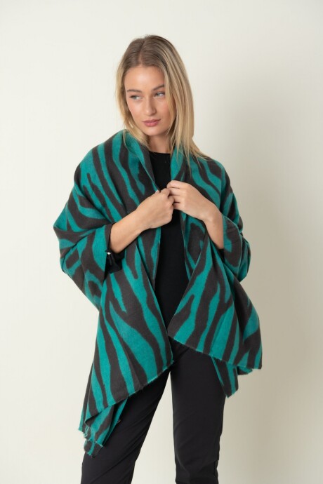 PASHMINA JASPE CEBRA Verde