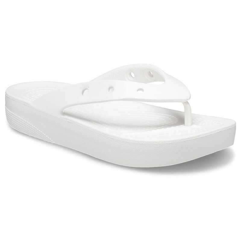 Ojotas Crocs Classic Flip Platform Blanco