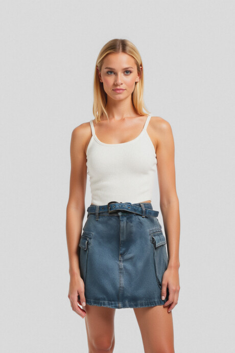 Falda Camburi Azul Grisaceo