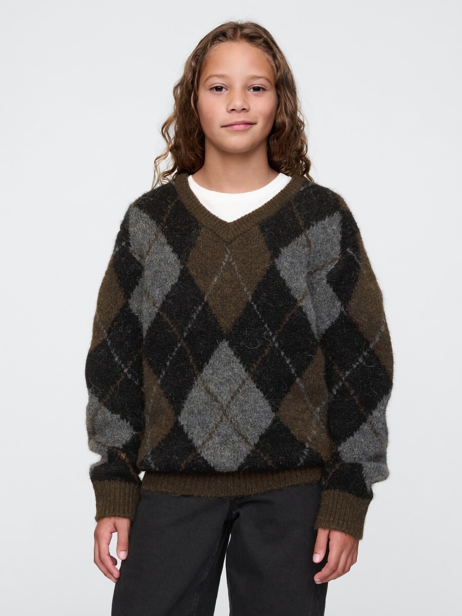 Buzo Brushed Niño - Dark Brown 1 