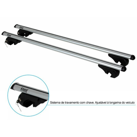 RACK PORTA EQUIPAJE - ALUMINIO TRANSVERSAL CON LLAVE (1.31M) = CT.5754A KIUSSI RACK PORTA EQUIPAJE - ALUMINIO TRANSVERSAL CON LLAVE (1.31M) = CT.5754A KIUSSI