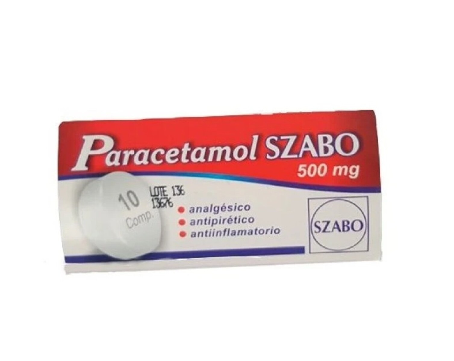 Paracetamol Szabo 500 mg 10 Comprimidos 
