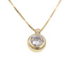 Colgante de oro 18k. con virola y circonia Colgante de oro 18k. con virola y circonia