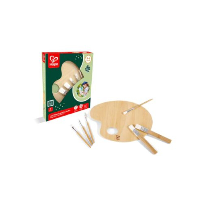 Kit Artistico Pinceles + Paleta Hape Kit Artistico Pinceles + Paleta Hape