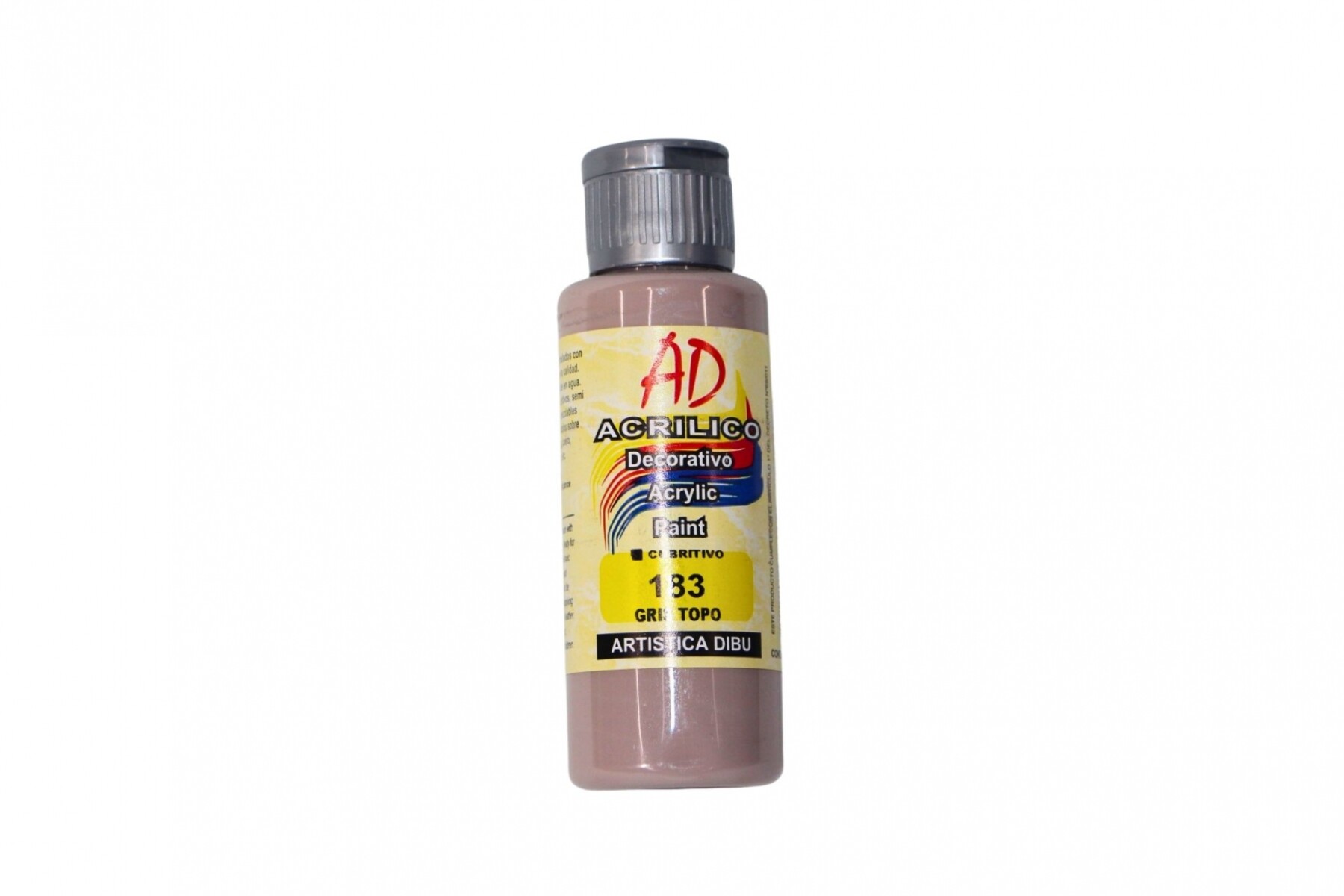 PINTURA ACRILICA ARTISTICA DIBU 60 ML. DIFERENTES COLORES - COLOR GRIS TOPO 183 