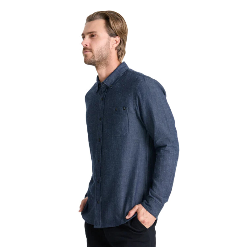 Camisa Roark Scholar Ls Woven - Azul Camisa Roark Scholar Ls Woven - Azul