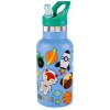 Botella acero inoxidable con sorbito y stickers skip hop celeste