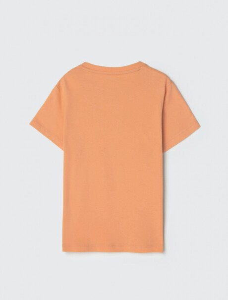 CAMISETA INFANTIL CON ESTAMPA NARANJA