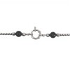 Cadena bolitas varias -Plata 925 - onix -CD5086 conpiedra