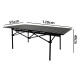 Mesa Plegable Exterior Jardín Camping Símil Madera Aluminio Negro