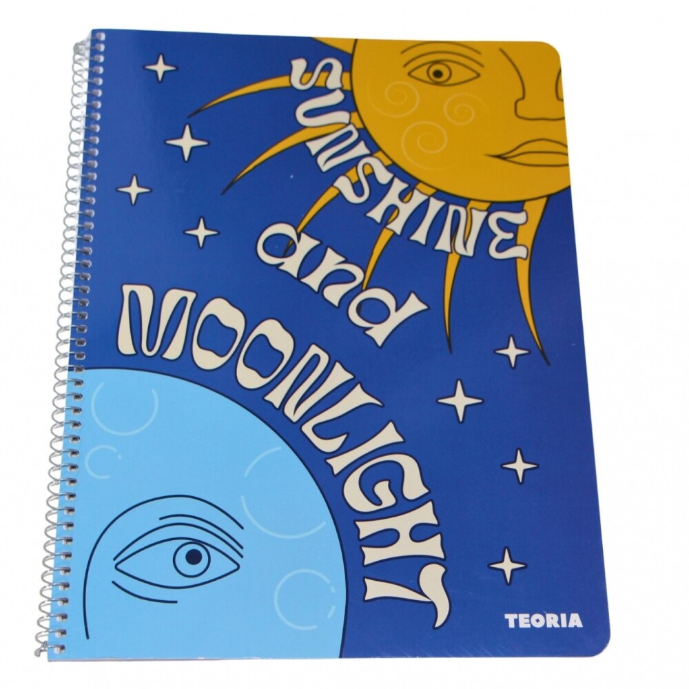 CUADERNOLA TEORIA 70 HOJAS RAYADA TAPA SUNSHINE AND MOONLIGHT