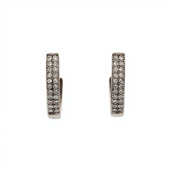 Caravanas Aros-Plata 925-Piedra Zirconia-CA3000 conpiedra