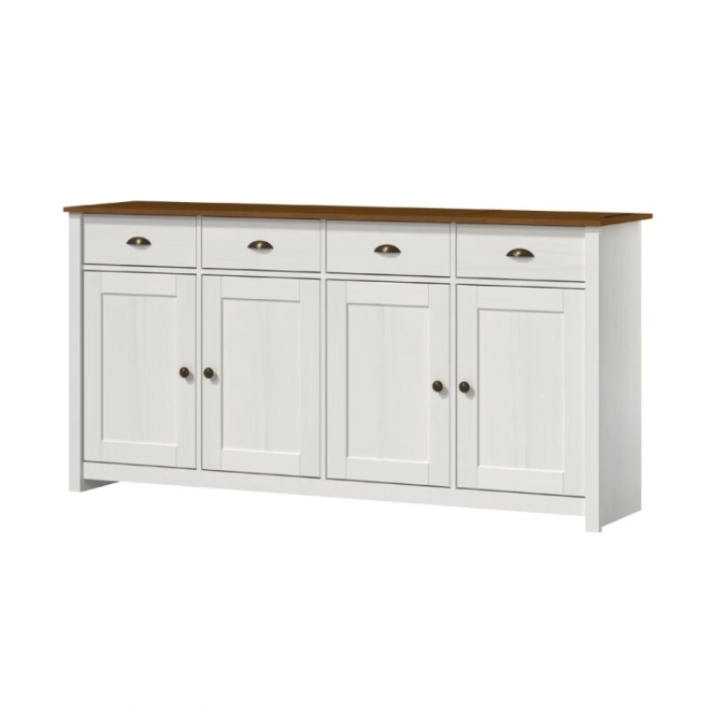 Aparador Colonial 4 Puertas Blanco/freijo Aparador Colonial 4 Puertas Blanco/freijo