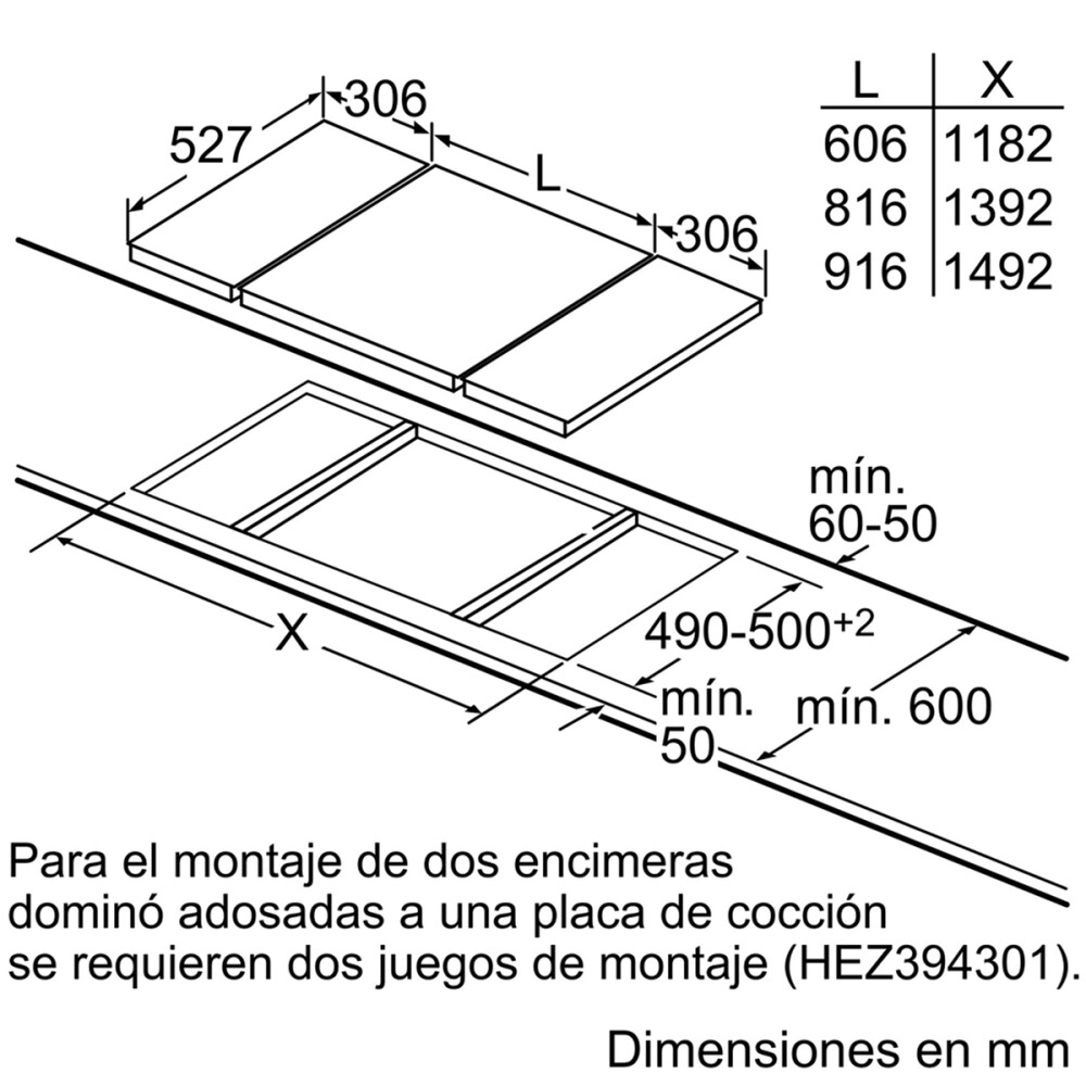 Placa de inducción Bosch PIB375FB1E 30 cm Placa de inducción Bosch PIB375FB1E 30 cm