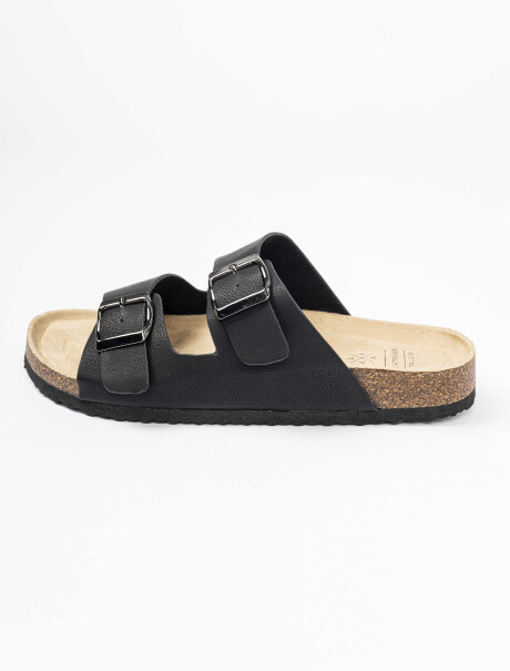 Sandalia tiras negro