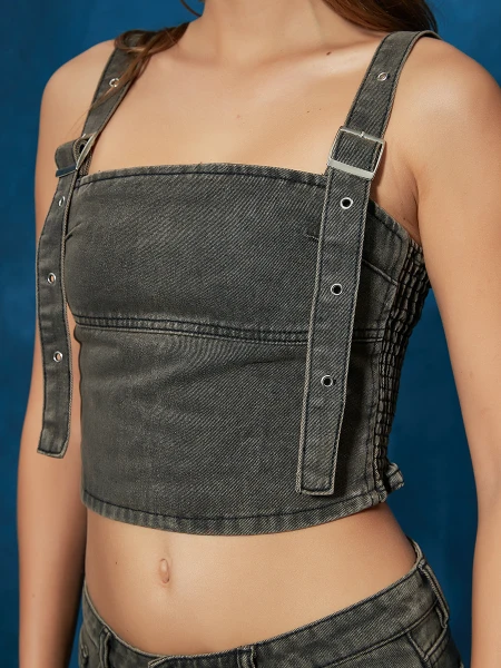 TOP DAMIRA GRIS OSCURO