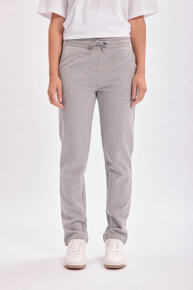 Pantalón deportivo recto - Gris Melange Claro 