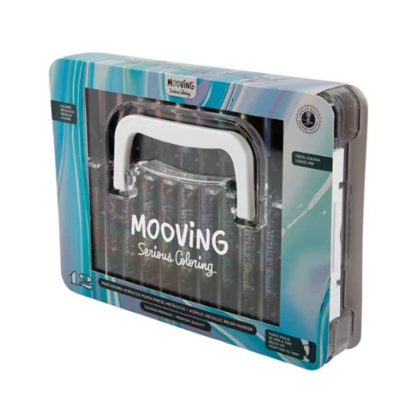Marcadores acrilicos metalicos Mooving x12 Marcadores Acrilicos Metalicos Mooving X12