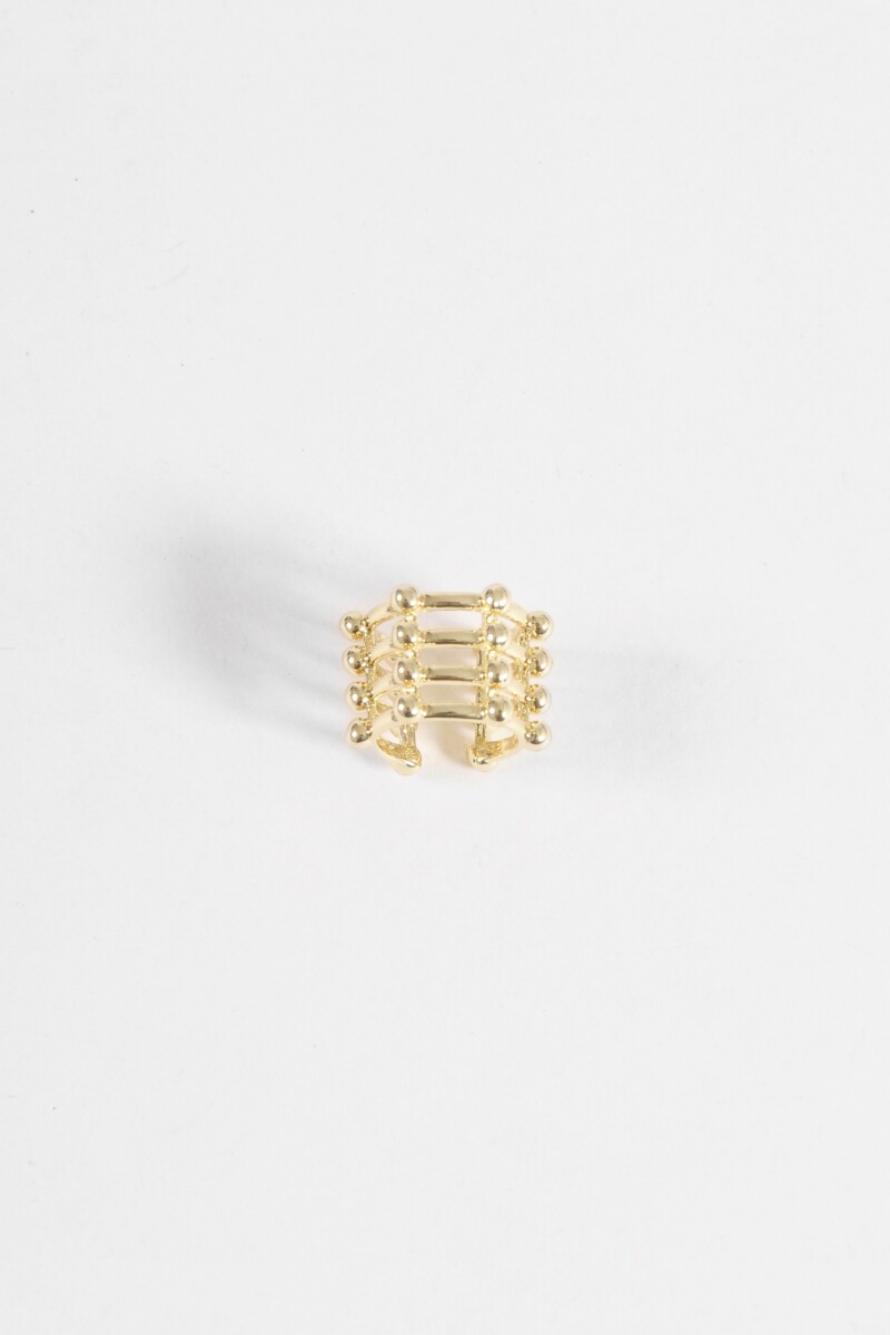 Earcuff cuádruple dorado