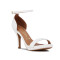 Sandalia Formal Mujer Vizzano Taco Alto Con Pulsera Blanco