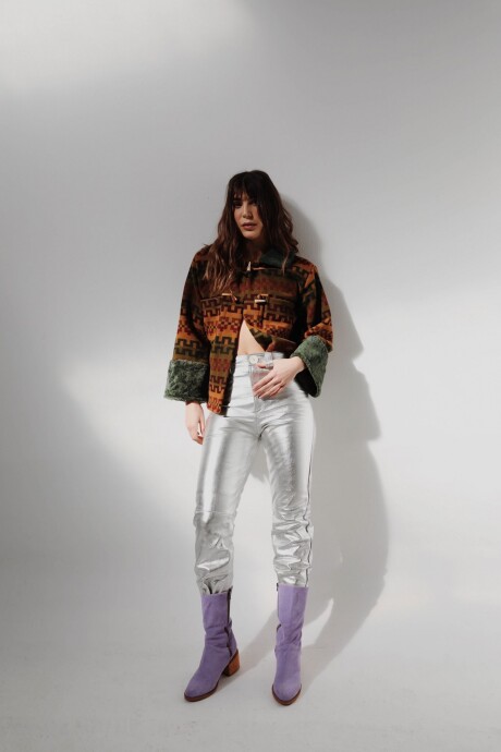 Leather Jeans Crawford Galácticos Plateado