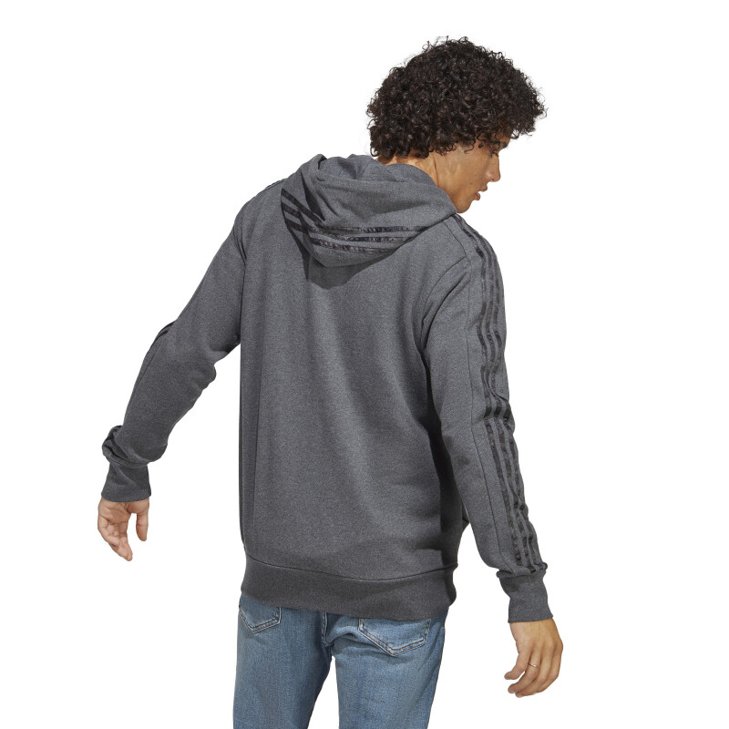 Campera de Hombre Adidas Essentials Gris Oscuro - Negro